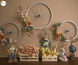 Floral Wheels  - Printed Baby Backdrop - FABRIC (PRE ORDER)
