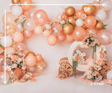 Peach Princess - Printed Baby Backdrop - FABRIC (PRE ORDER)