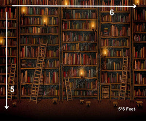 Mystery Library - PRINTED BABY BACKDROP - FABRIC (PRE ORDER)