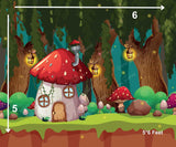Mushroom land - Printed Baby Backdrop - FABRIC (PRE ORDER)