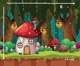 Mushroom land - Printed Baby Backdrop - FABRIC (PRE ORDER)