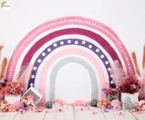 Floral Rainbow - Printed Baby Backdrop - Fabric (Pre Order)