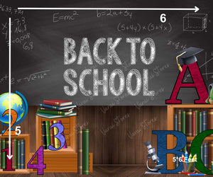 Back to School - Printed Baby Backdrop - FABRIC (PRE ORDER)