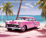 Barbie Car - Printed Baby Backdrop - FABRIC (PRE ORDER)