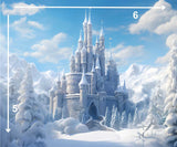 Winter Castle - Printed Baby Backdrop - FABRIC (PRE ORDER)
