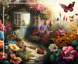 Butterfly Garden - Printed Baby Backdrop - FABRIC (PRE ORDER)