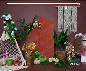 Rustic Boho - Printed Baby Backdrop - FABRIC (PRE ORDER)