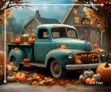 Pumpkin Truck - Printed Baby Backdrop - FABRIC (PRE ORDER)