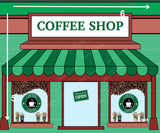 Starbucks - Printed Baby Backdrop - FABRIC (PRE ORDER)