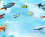 Planes and Jets - Printed Baby Backdrop - FABRIC (PRE ORDER)