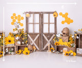 Bumble Bee - Printed Baby Backdrop - FABRIC (PRE ORDER)