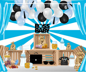 Boss Baby (Boy) - Printed Baby Backdrop - FABRIC (PRE ORDER)