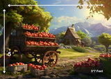 Apple Cart - Printed Baby Backdrops - Fabric(Pre Order)