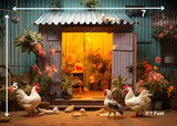 Farm House (Type 2) - Printed Baby Backdrops - Fabric(Pre Order)
