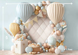 Pastel Celebration - Printed Baby Backdrop - FABRIC (PRE ORDER)