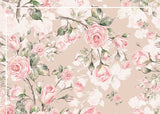 Peachy Rose - Printed Baby Backdrop - FABRIC (PRE ORDER)