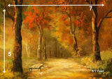 Autumn Forest - Printed Baby Backdrop - FABRIC(PRE ORDER)