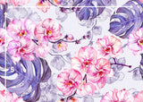 Purple Leaf -Printed Baby Backdrop - FABRIC (PRE ORDER)