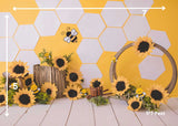 Flying Bee - Printed Baby Backdrop - FABRIC (PRE ORDER)