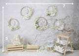 Mini Dove  - Printed Baby Backdrop - FABRIC (PRE ORDER)