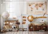 Bon Voyage - Printed Baby Backdrop - FABRIC (PRE ORDER)