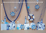 Nautical Sailor - Printed Baby Backdrop - FABRIC (PRE ORDER)