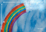 Rainbow (Type 1) - Printed Baby Backdrop - FABRIC (PRE ORDER)