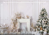 White Christmas  - Printed baby Backdrop - FABRIC (PRE ORDER)