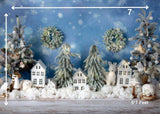 Winter House - Printed Baby Backdrop - FABRIC (PRE ORDER)