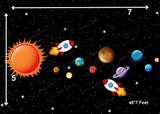 Space (Type 2) - Printed Baby Backdrop - FABRIC (PRE ORDER)