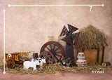 Pongal (Type 2) - Printed Baby Backdrop - FABRIC (PRE ORDER)