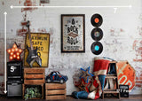 Rock and Roll - PRINTED BABY BACKDROP - FABRIC (PRE ORDER)