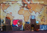 Travel With Me  - Printed Baby Backdrop - FABRIC (PRE ORDER)