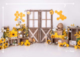 Bumble Bee - Printed Baby Backdrop - FABRIC (PRE ORDER)