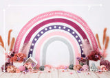 Floral Rainbow - Printed Baby Backdrop - Fabric (Pre Order)