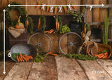 Carrot Land - PRINTED BABY BACKDROP - FABRIC (PRE ORDER)
