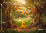 Pooh Forest - Printed Baby Backdrop - FABRIC (PRE ORDER)