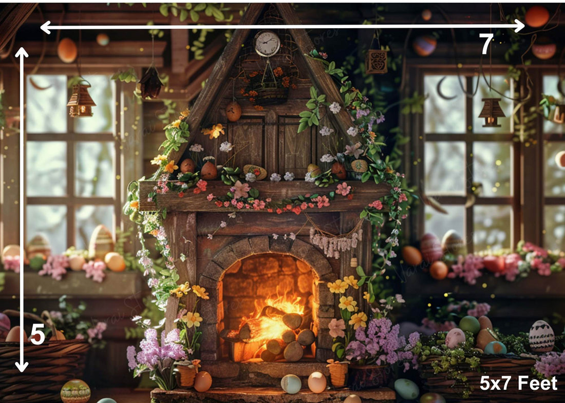 Wood House - Fabric (5x7) Feet