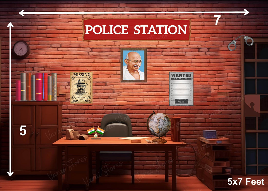 Police Station - Fabric (5x7) Feet