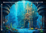 Underwater Castle - Printed Baby Backdrop - FABRIC (PRE ORDER)