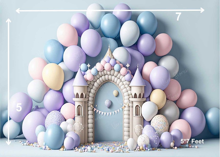Balloon Castle - Fabric (5x7) Feet
