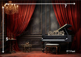 Music Room - Printed Baby Backdrop - FABRIC (PRE ORDER)