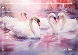 Swan Lake - Printed Baby Backdrop - FABRIC (PRE ORDER)