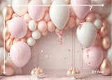 Polka Dot Balloons - Printed Baby Backdrop - FABRIC (PRE ORDER)