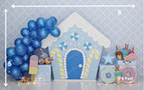 Blue Candy - Printed Baby Backdrop - FABRIC (PRE ORDER)