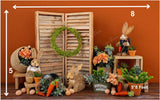 Bunny Rustic Garden - Printed Baby Backdrop - FABRIC (PRE ORDER)