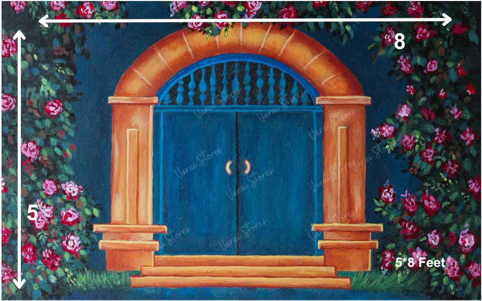 Turquoise Doorway - Fabric (5x8) Feet