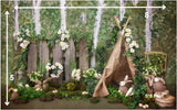 Green Jungle - PRINTED BABY BACKDROP - FABRIC (PRE ORDER)