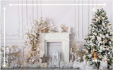 White Christmas  - Printed baby Backdrop - FABRIC (PRE ORDER)