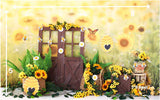 Little Bees - PRINTED BABY BACKDROP - FABRIC (PRE ORDER)